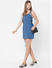Blue Pinafore Dress By Vastrado