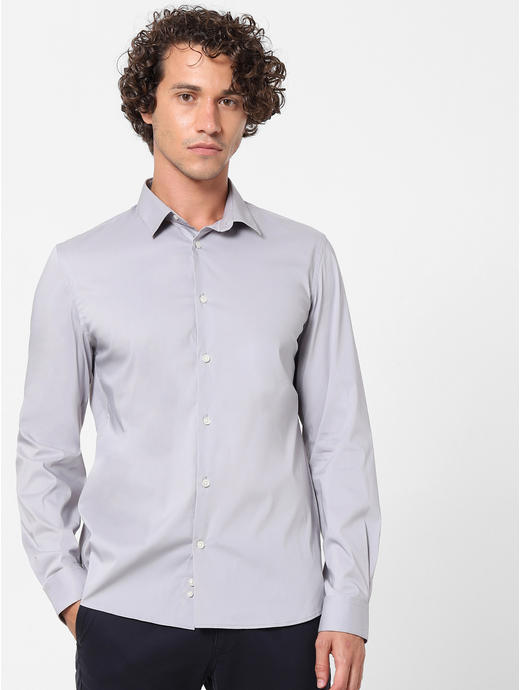 Grey Slim Fit Formal Shirt