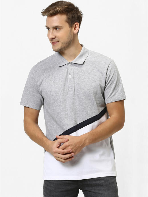100% Cotton Grey Polo T-Shirt