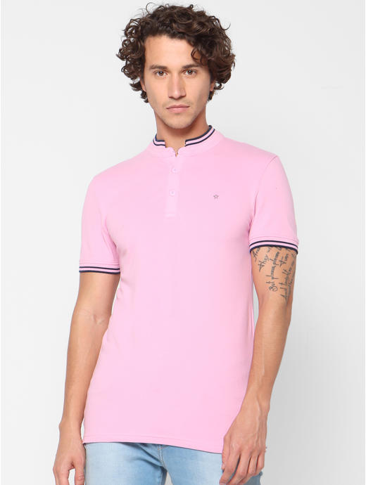 Slim Fit Pink Polo T-Shirt