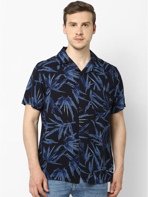 Hawaiian Regular Fit Indigo Shirt
