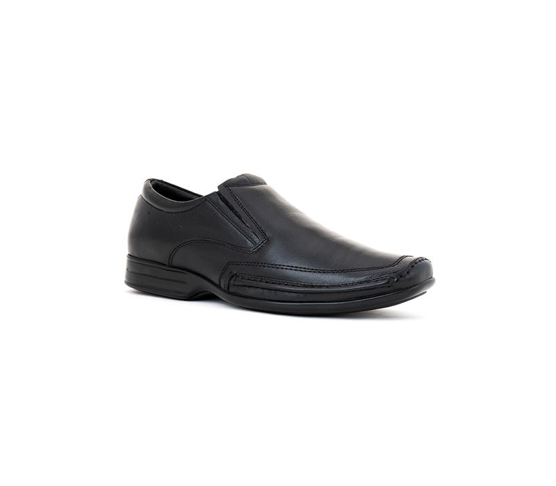 British Walkers Black Leather Slip-On Formal Shoe for Men 