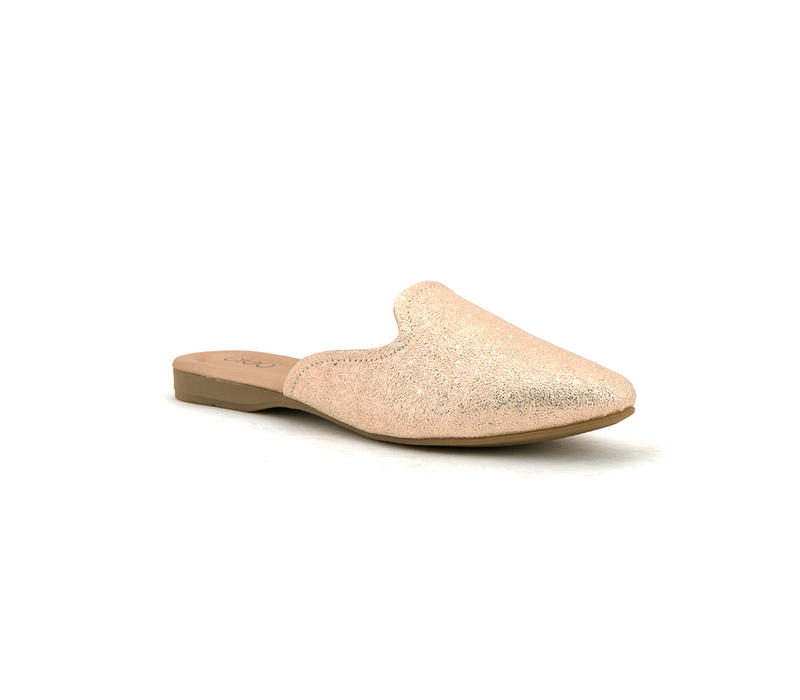 Cleo Beige Mule Flat Sandal for Women