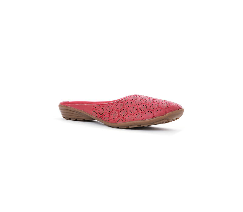 Khadim Cherry Mule Flat Sandal for Women