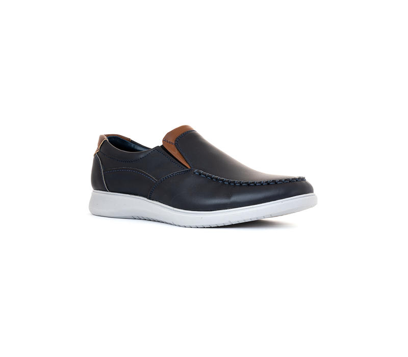 blue slip on dress shoes