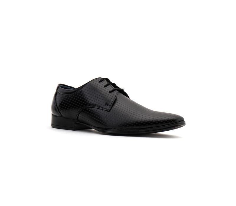 Lazard Black Leather Derby Formal Shoe for Men