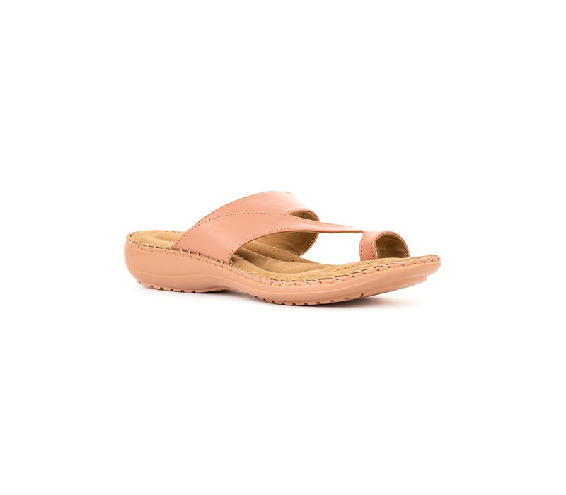 Khadim Pink Flat Slip On Sandal for Women