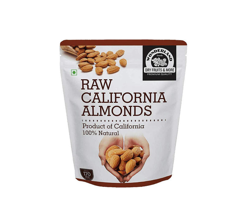 Wonderland Foods Raw California Almonds, 500g
