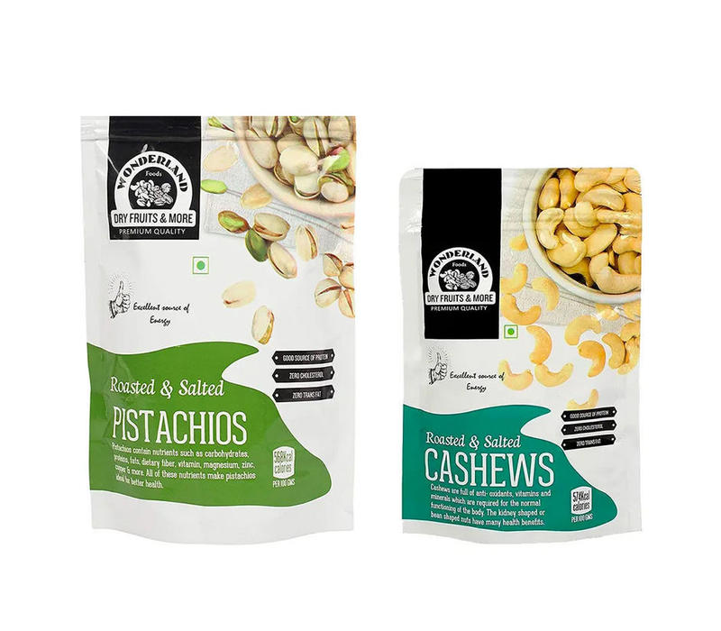 Roasted & Salted Cashews 200gm + Roasted & Salted Pistachios 100gm