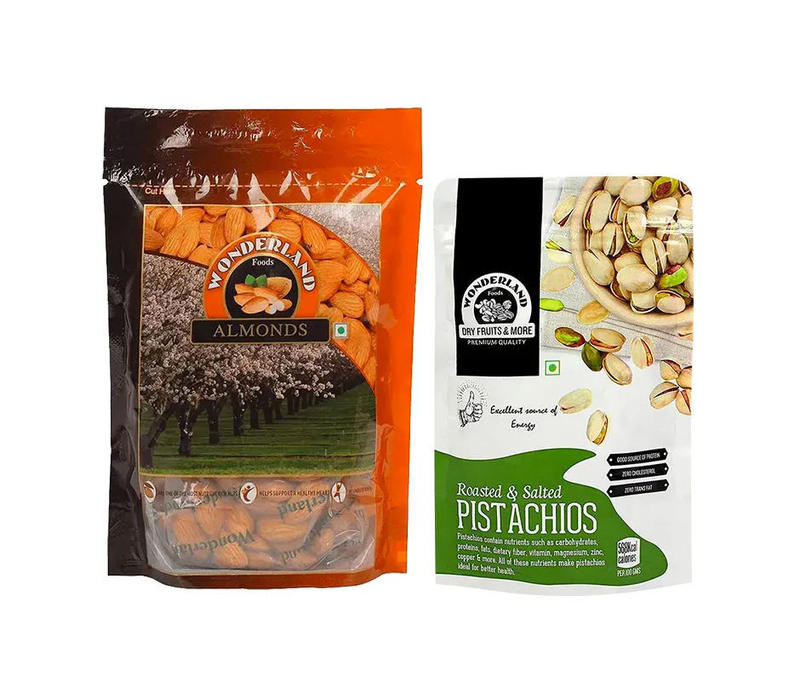 California Almonds 200gm + Roasted & Salted Pistachios 100gm
