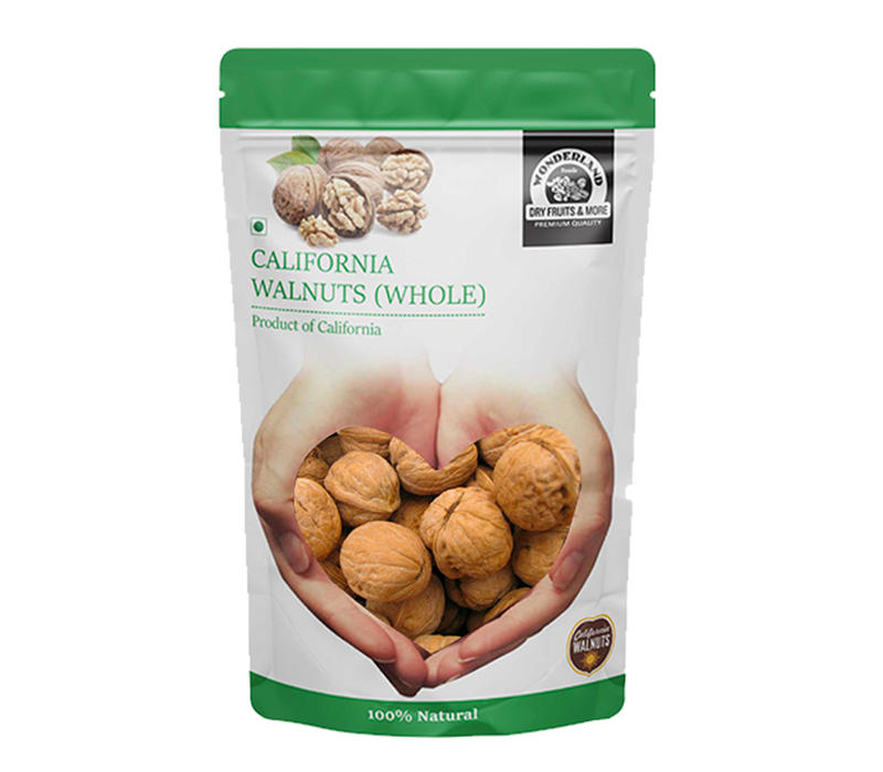 Wonderland Foods - Dry Fruits Chilean In-shell Walnuts 1Kg (Akhrot with Shells Jumbo Size)
