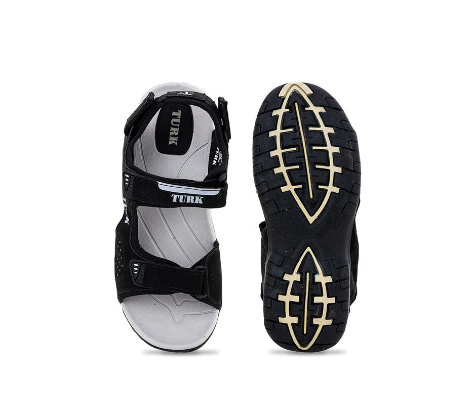 Turk Black Casual Floater Sandal for Men 