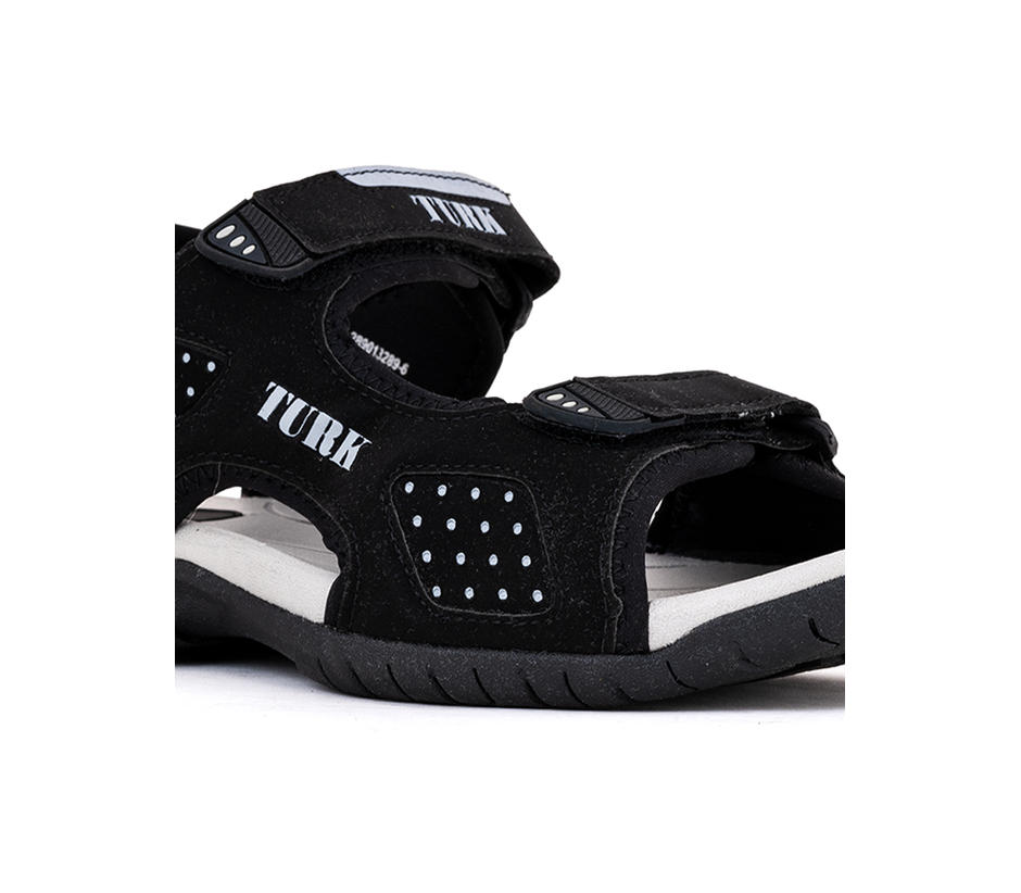 Turk Black Casual Floater Sandal for Men 