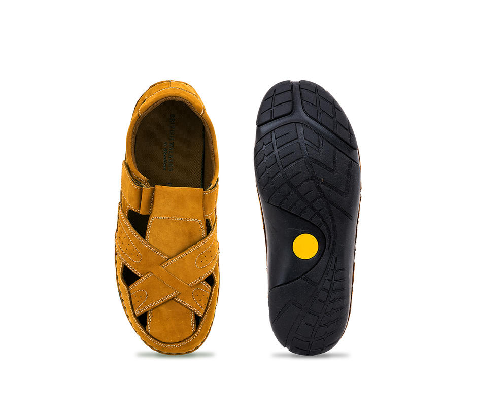 British Walkers Tan Leather Peshawari Sandal for Men