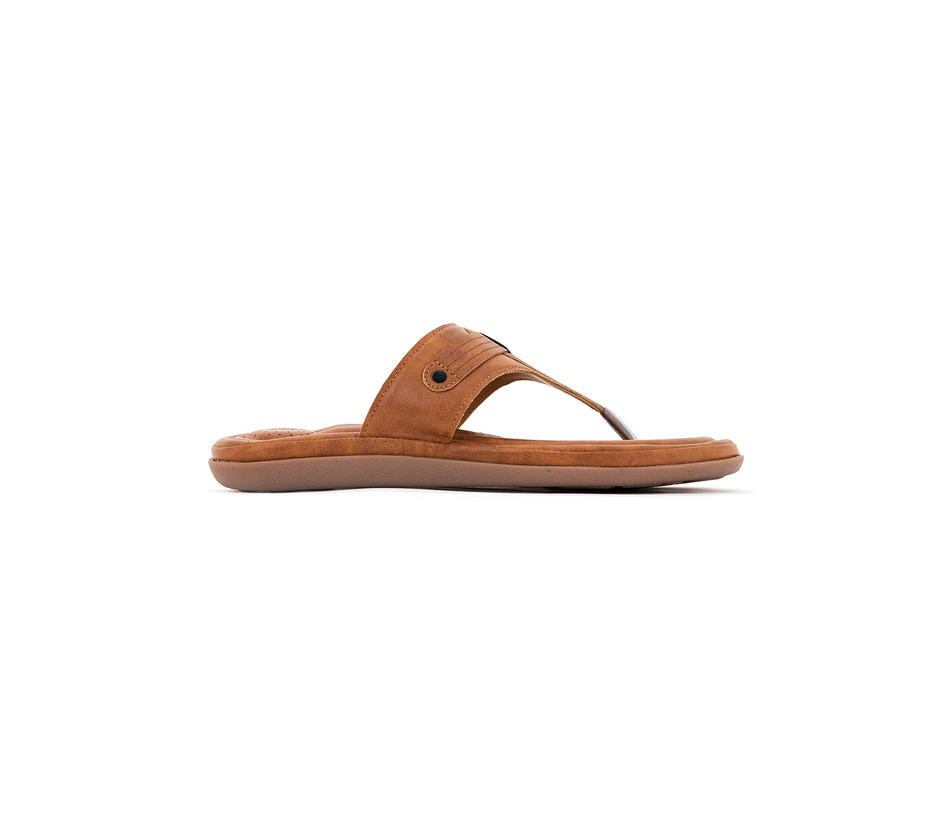 Softouch Tan Brown Flat Slip On Sandal for Women