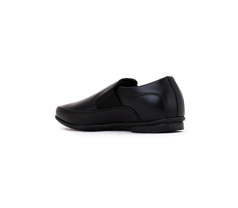 British Walkers Black Leather Slip On Formal Shoe for Men