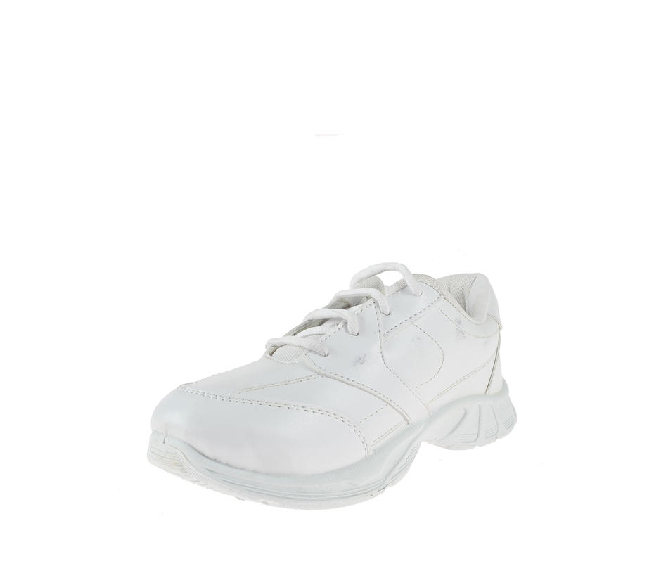 Khadim Boys White Sneakers School Shoe