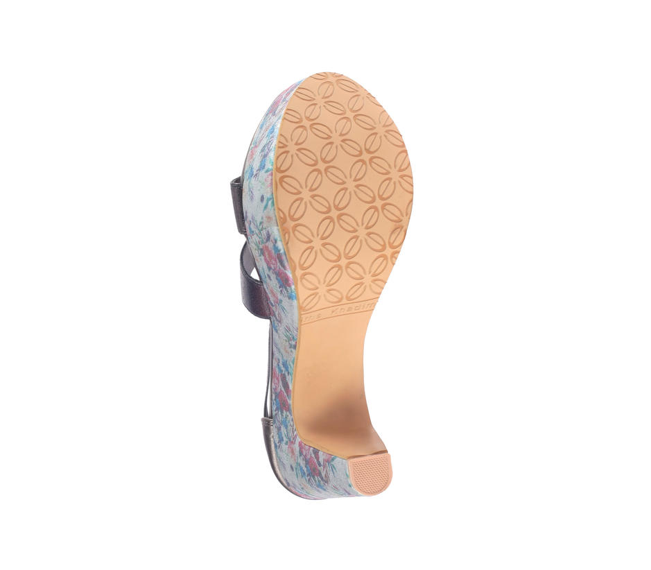 Cleo Grey Casual Heel Sandal for Women