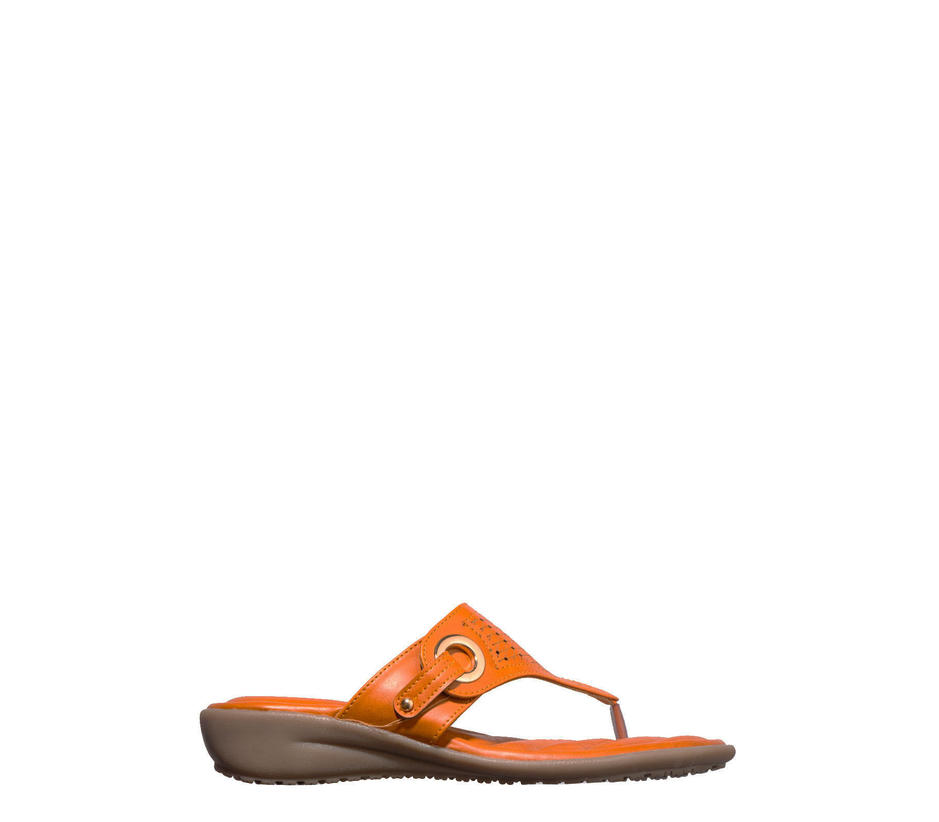 Softouch Women Orange Flat Slip-On 