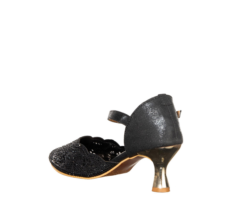 Khadim Black D'Orsay Heel Sandal for Women