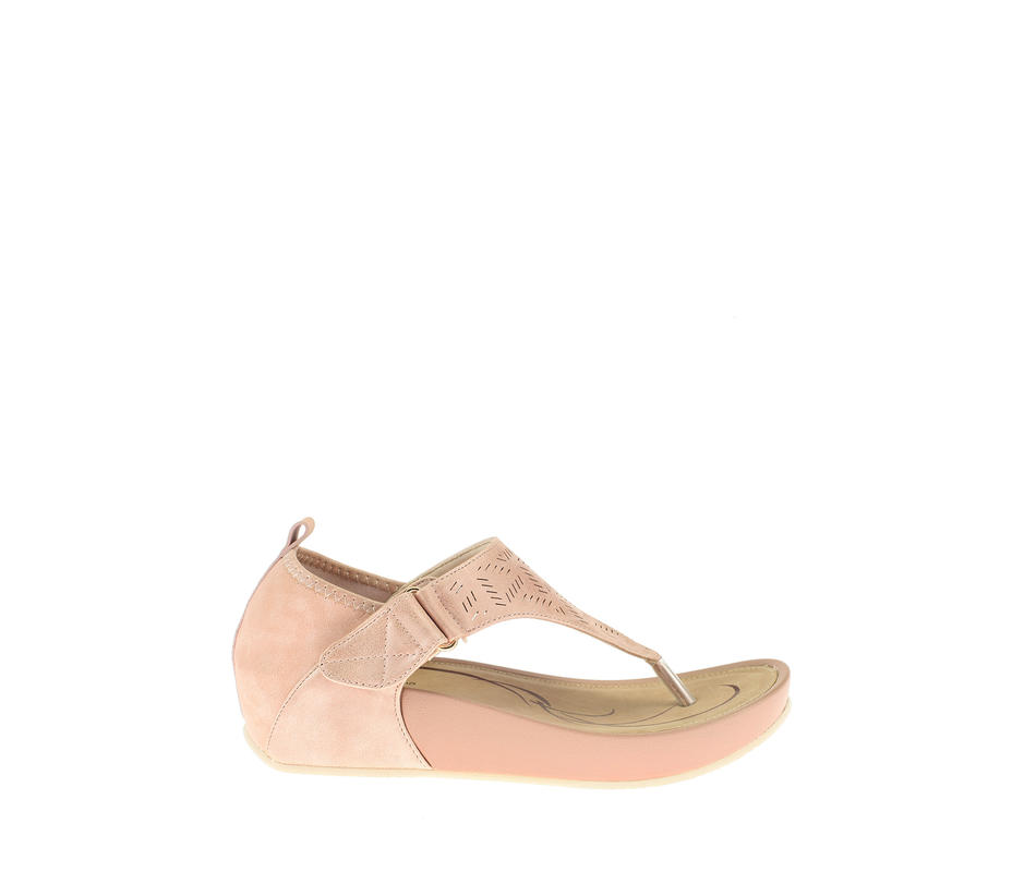 Sharon Pink Casual Heel Sandal for Women