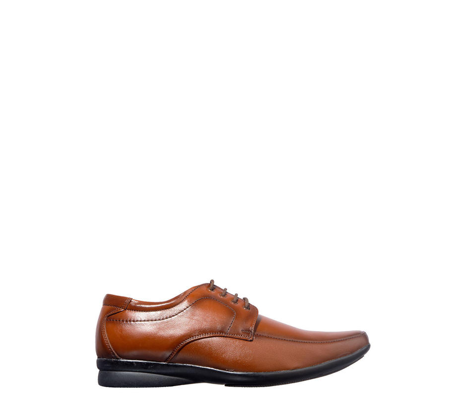 Khadim Brown Leather Derby Formal Shoe for Men
