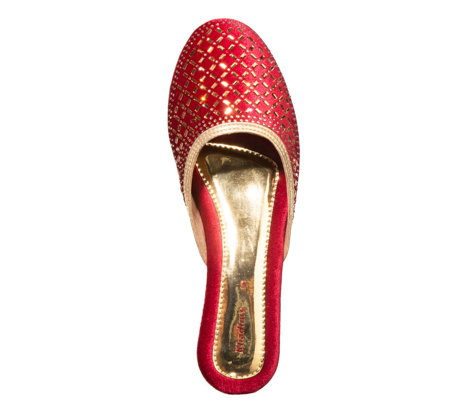 Khadim Women Red Heel Slip-On