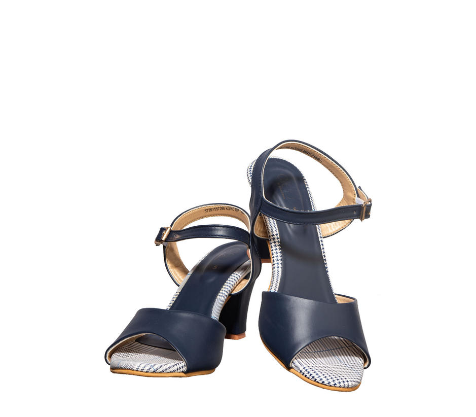 Cleo Navy Heel Sandal for Women