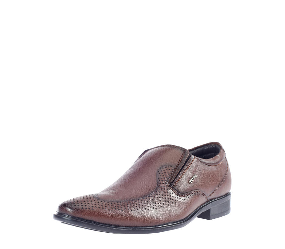 Lazard Brown Leather Slip-On Formal Shoe for Men for Men
