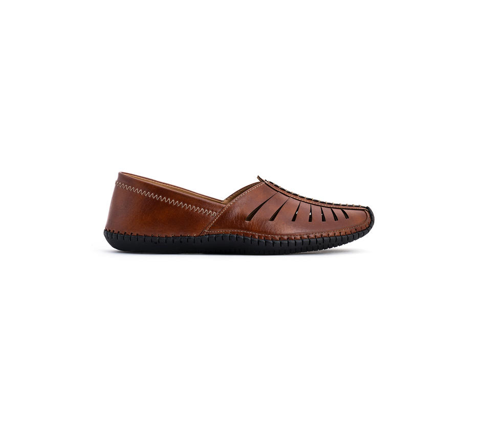 Lazard Tan Mojari Ethnic Shoe for Men