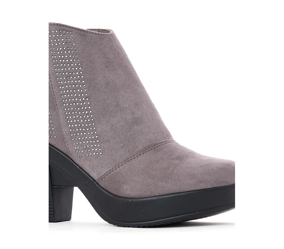 Cleo Grey Casual Boots for Women