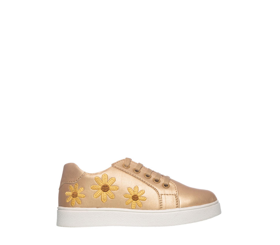 girls gold tennis shoes