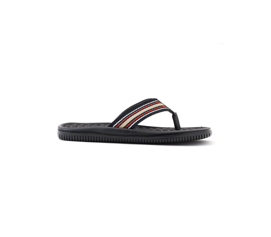 Khadim Black Casual Flip-Flop Sandal for Men