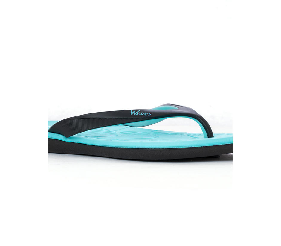 Waves Turquoise Flat Slippers for Women