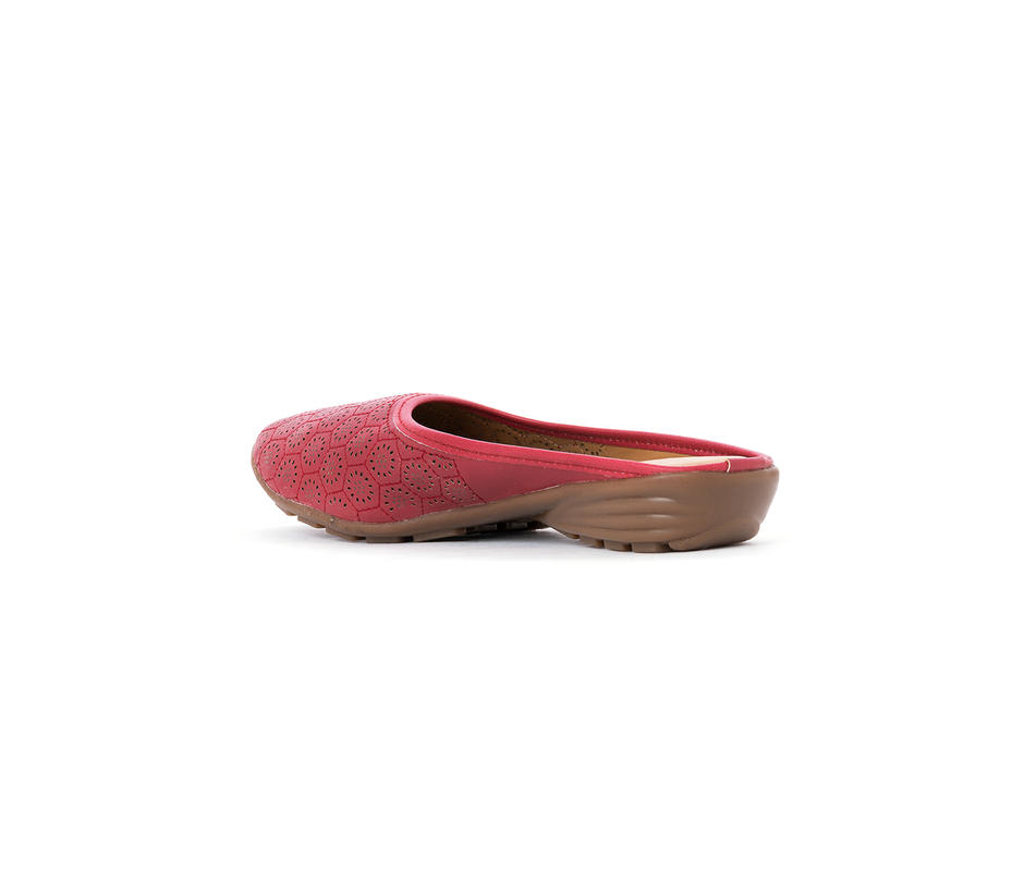 Khadim Cherry Mule Flat Sandal for Women
