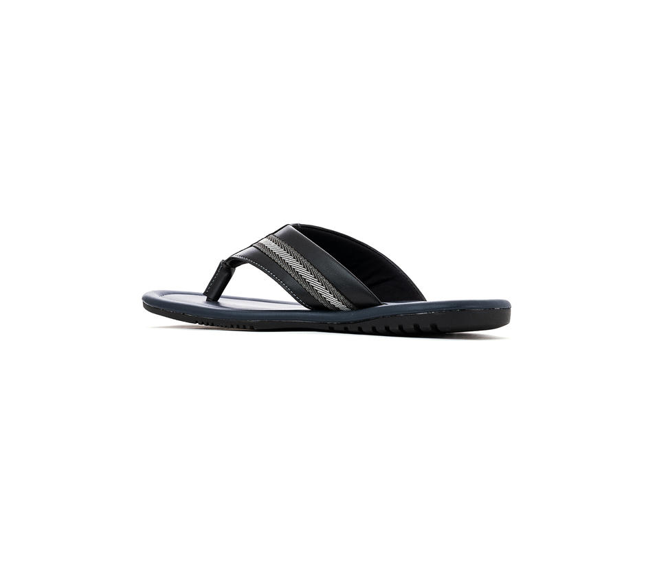 Khadim Lazard Black Flip Flops for Men