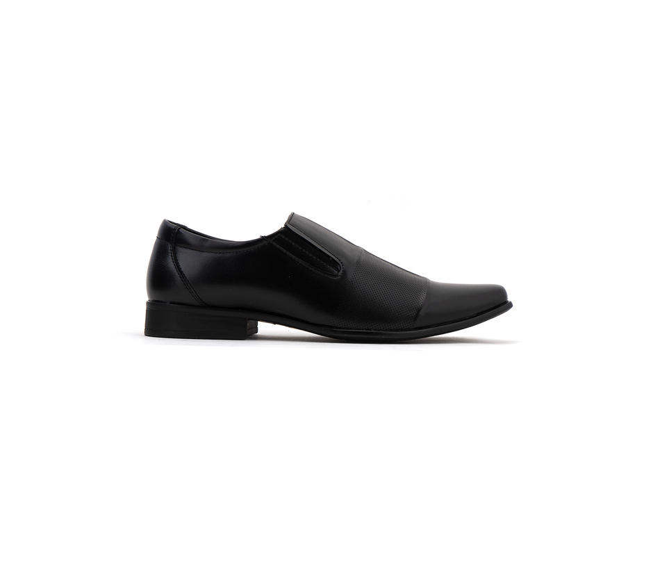 Lazard Black Slip On Formal Shoe for Men