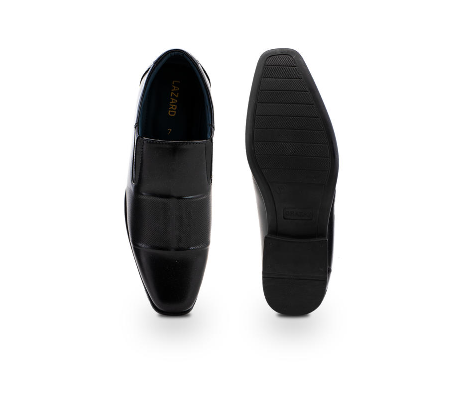 Lazard Black Slip-On Formal Shoe for Men