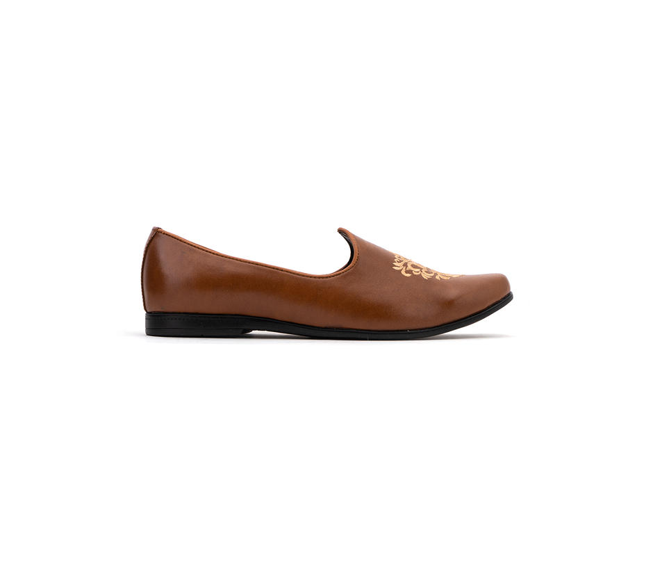 Lazard Tan Mojari Ethnic Shoe for Men