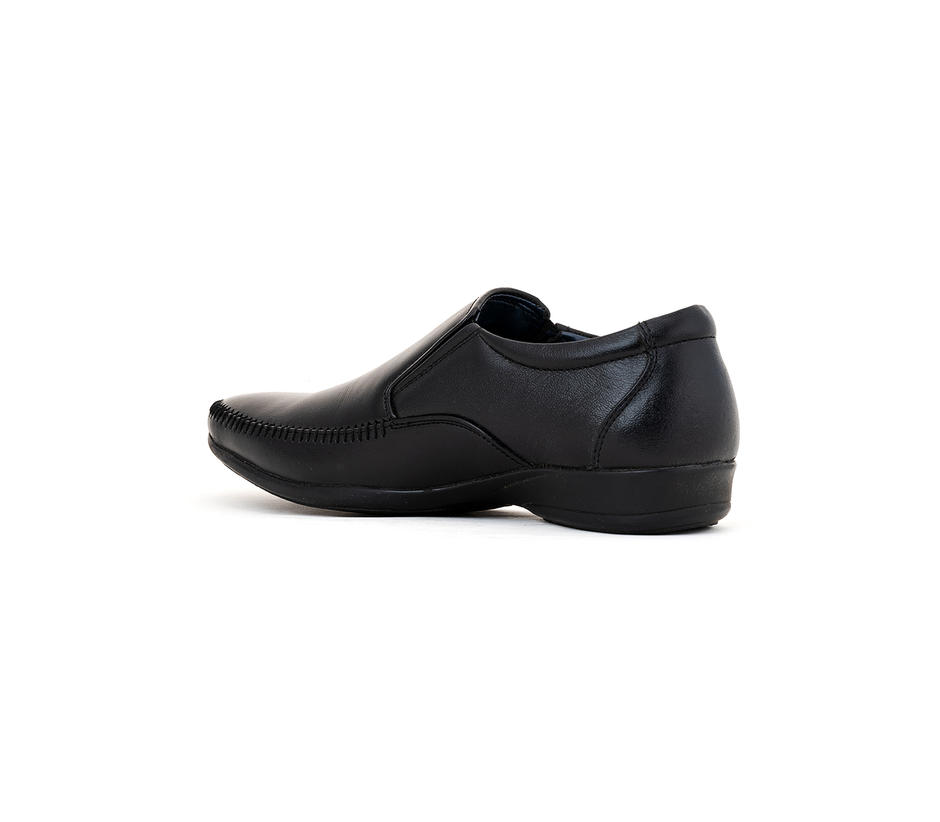 Khadim Black Leather Slip-On Formal Shoe for Men 