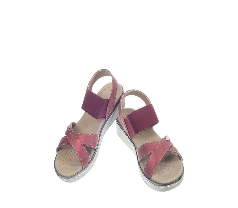 Sharon Maroon Casual Flat Sandal for Women