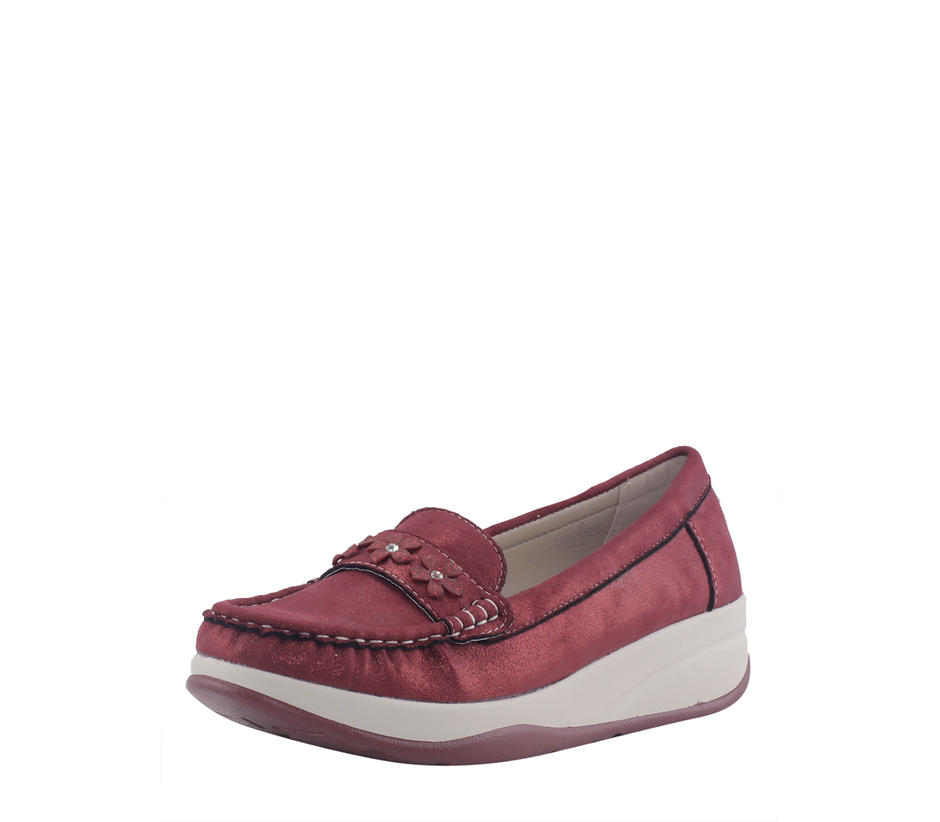 Sharon Maroon Loafers Casual Shoe for Women