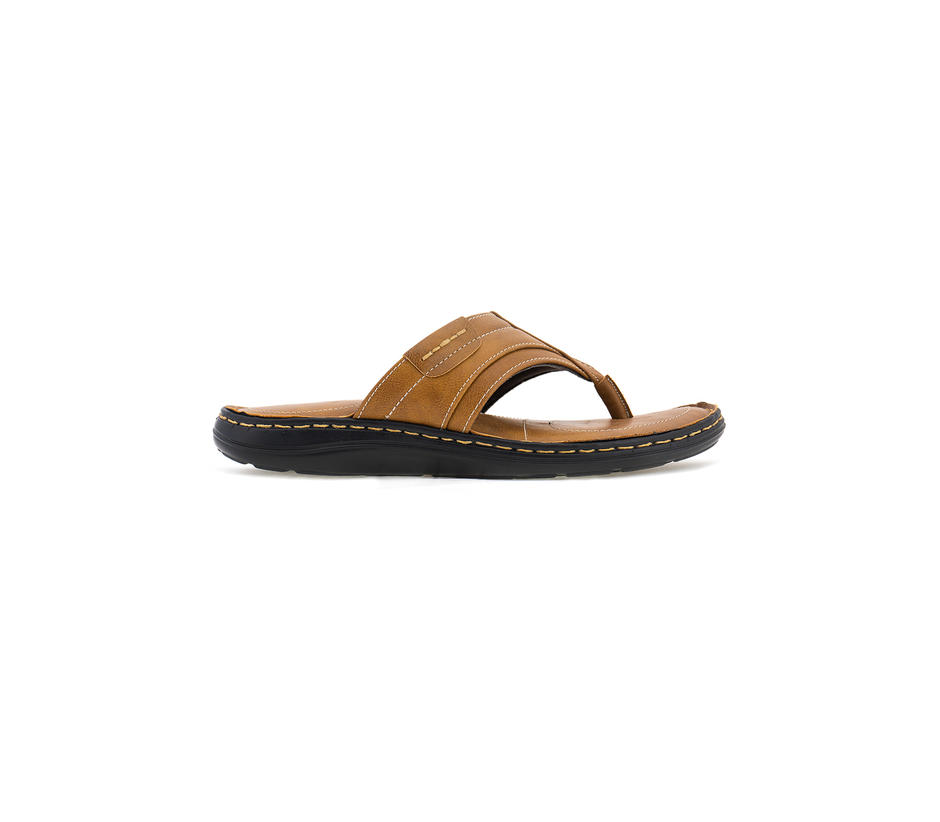 Softouch Tan Casual Slip-On Sandal for Men