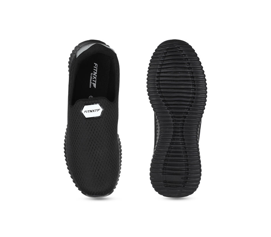 Fitnxt Black Walking Sports Shoes for Men