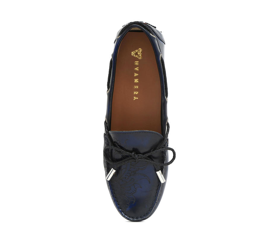 Women's Driving Shoes- Navy Blue 