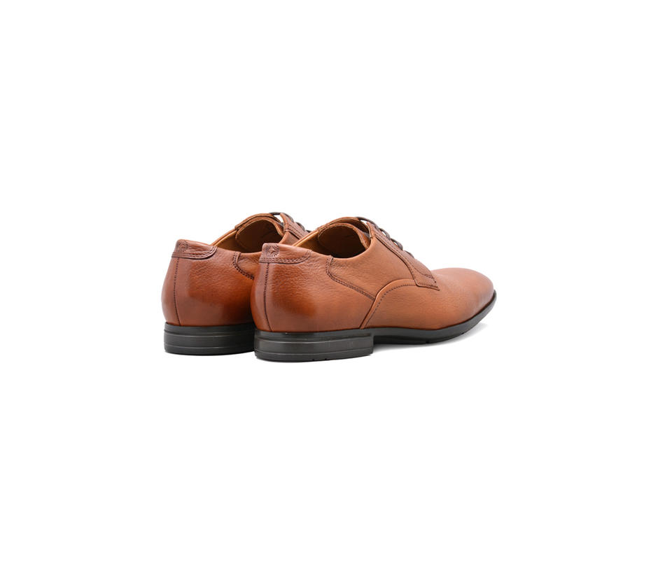 Ruosh Men Tan Brown CAMEROON Solid Leather Formal Derbys