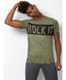 Rockit Olive Green Round Neck Smart Fit T-Shirt
