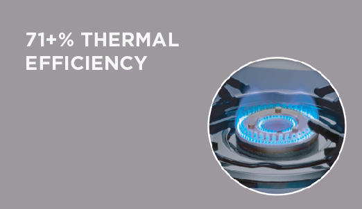 71+ Thermal efficiency %