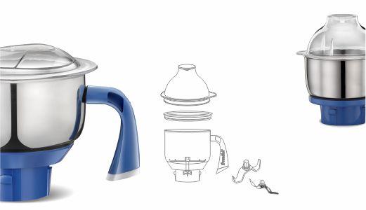 Preethi Blue Leaf Platinum MG 139 Mixer Grinder, 750 Watt, White, 4 Jars -  Super Extractor Juicer Jar & Storage Air-Tight Container, FBT Motor With  5yr Warranty & Lifelong Free Service, Standard - Velan Store