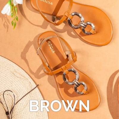 Brown sandals for women